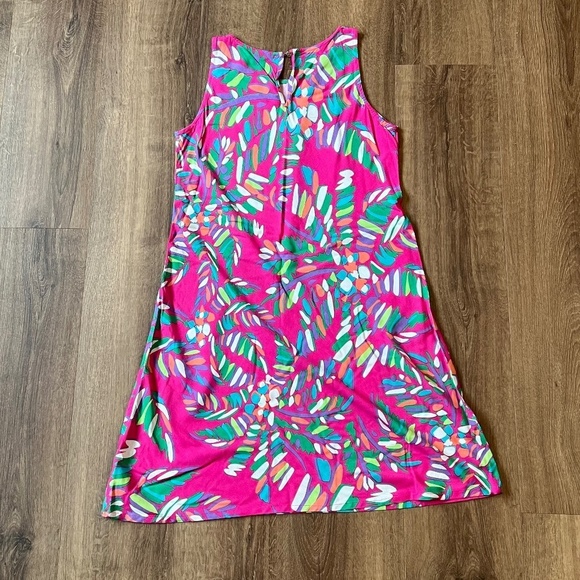 Escapada Living Pink Palm Jungle Tank Dress Sz XS - Picture 10 of 12